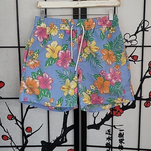 Polo Ralph Lauren Mens Multi Floral Lined Swim Trunks size Small